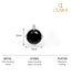 CLARA 925 Sterling Silver Black Stud Men Earring Gift for Men & Boys 1 Piece