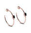 Silver Black onyx Hoop Earrings