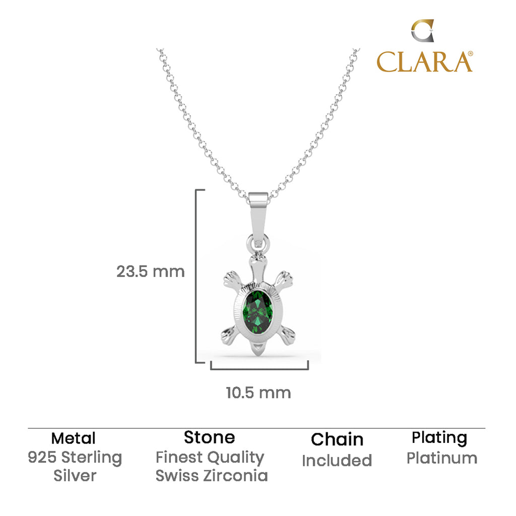 Silver Good Luck Tortoise Turtle Men Pendant Necklace with Chain or without Chain