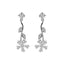Silver Flower Dangler Earrings