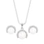 Silver Pearl Riko Jewellery Set