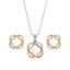 Silver Pearl Knot Jewellery Set