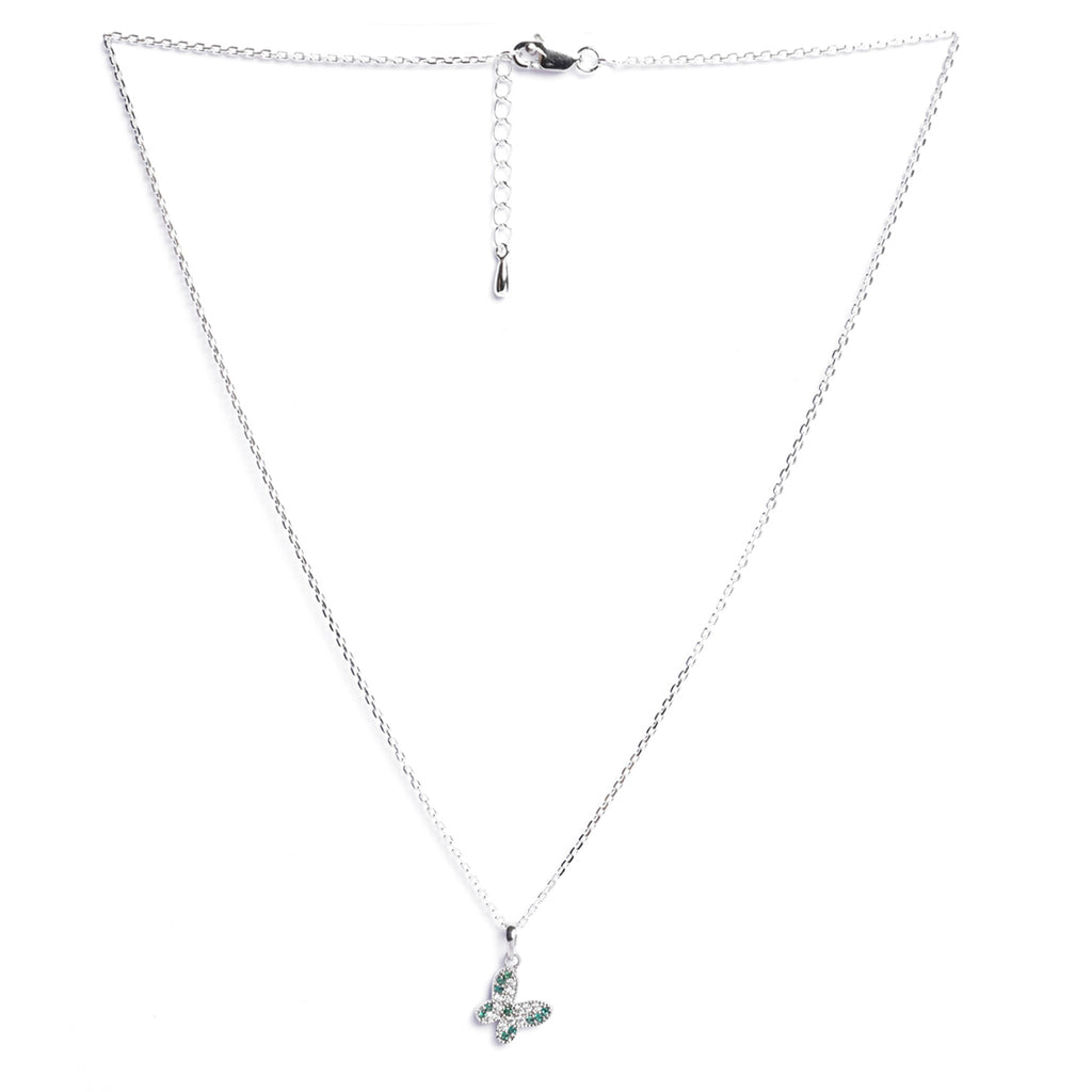 Silver Verde Butterfly Pendant Chain