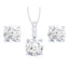 Silver Round Brilliant Solitaire Jewellery Set