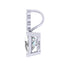 Silver Trillion Solitaire Pendant Chain Necklace