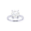 Silver Round Brilliant Diamond Cut Zirconia Solitaire Ring