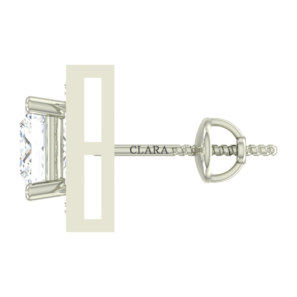 CLARA 925 Sterling Silver Designer Solitaire Stud Men Earring Gift for Men & Boys 1 Piece