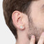 CLARA 925 Sterling Silver Designer Solitaire Stud Men Earring Gift for Men & Boys 1 Piece
