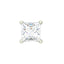 Silver Square Solitaire 6 mm Stud Men Earring  1 Piece