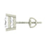 CLARA 925 Sterling Silver Square Solitaire 6 mm Stud Men Earring Gift for Men & Boys  1 Piece