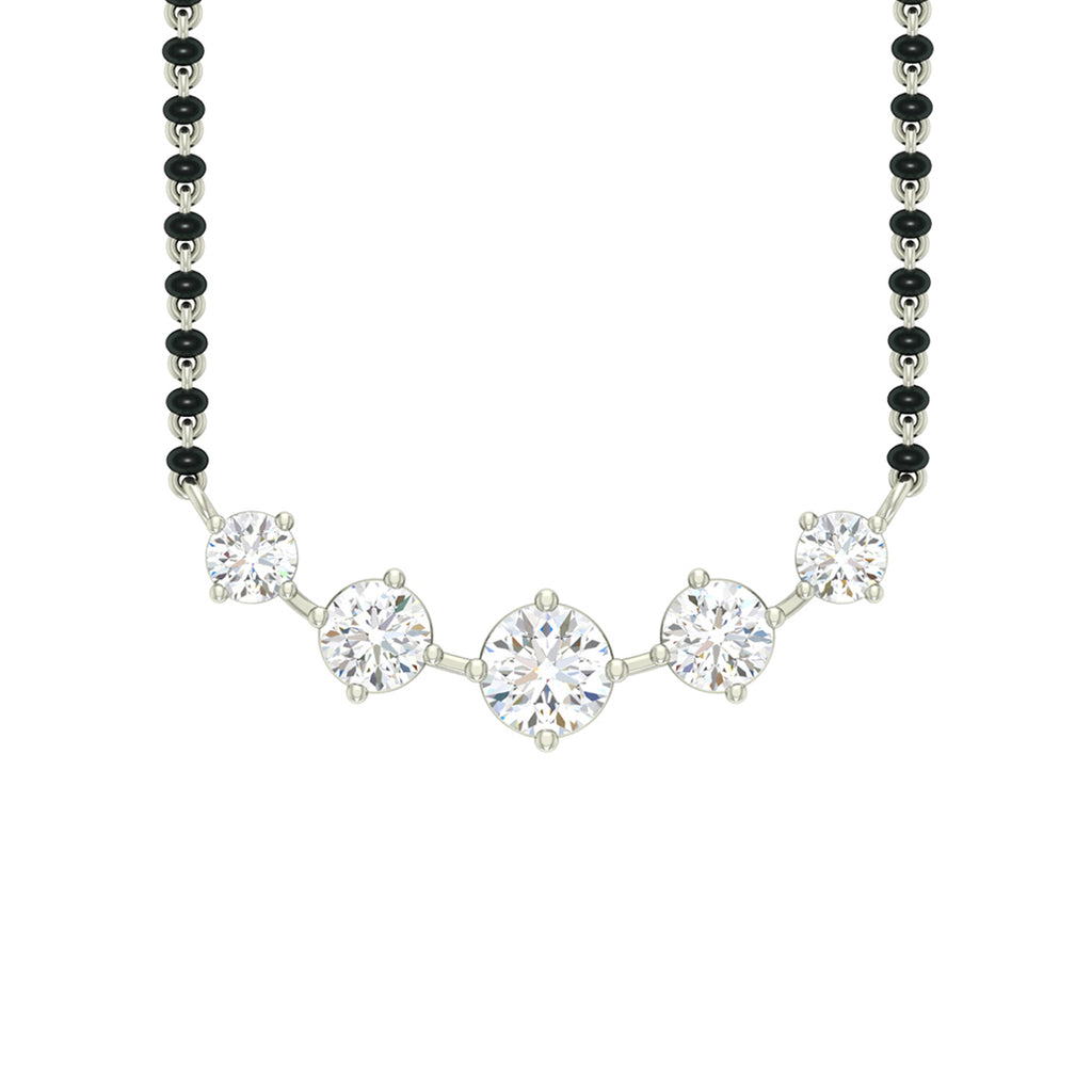 Silver 5 Stone Mangalsutra