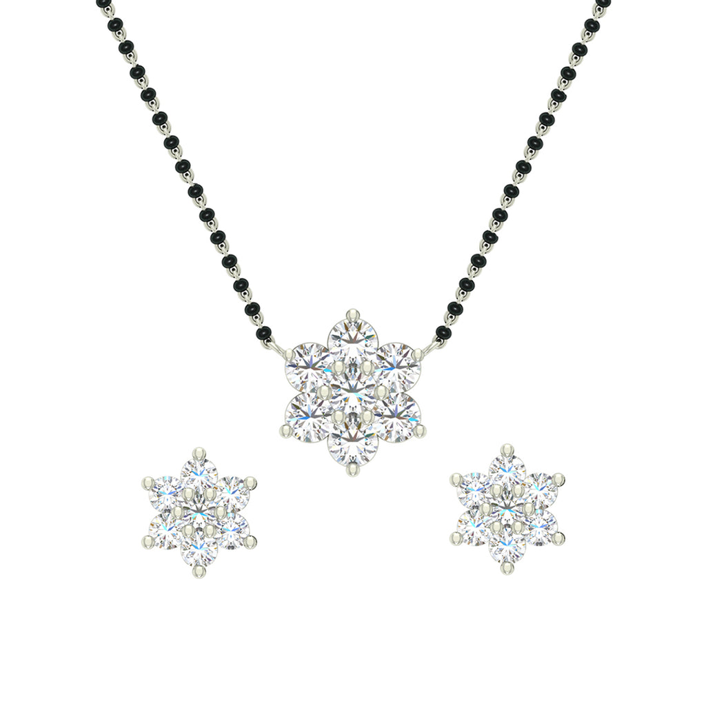 Silver Star Mangalsutra Jewellery Set