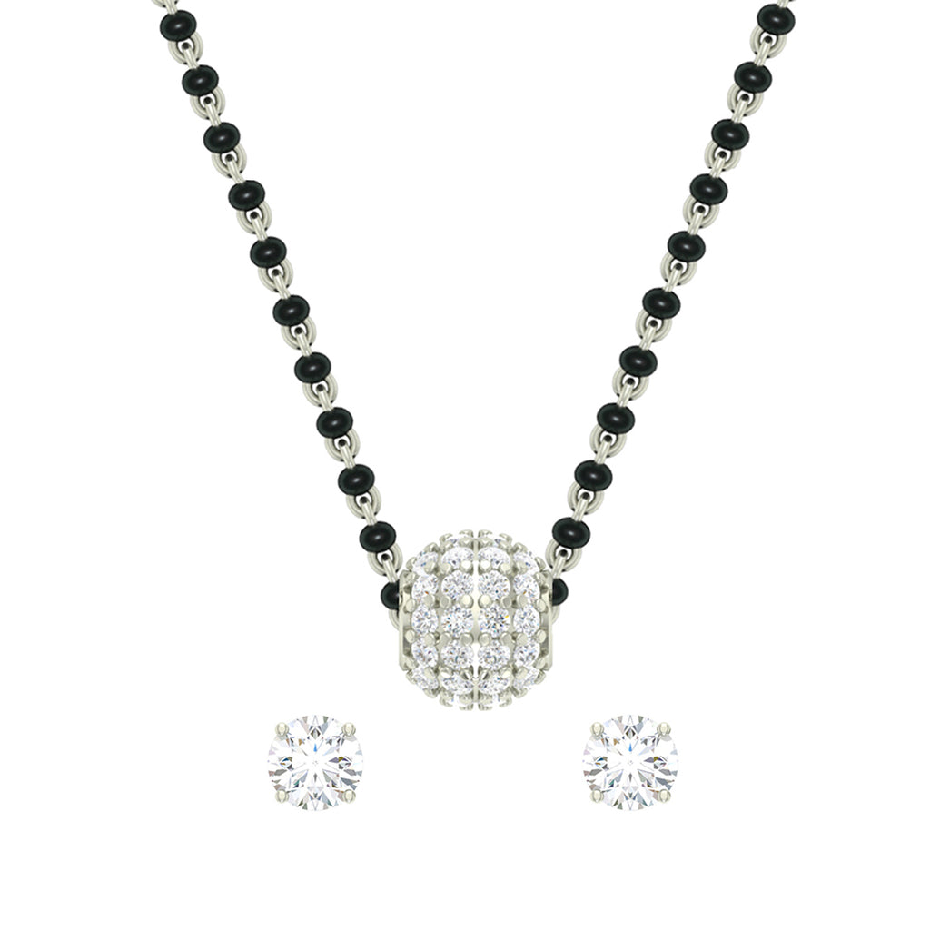 Silver Ball Mangalsutra Jewellery Set