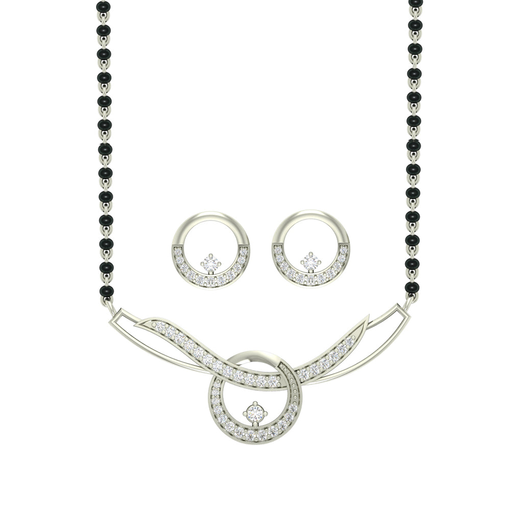 Silver Evie Mangalsutra Jewellery Set