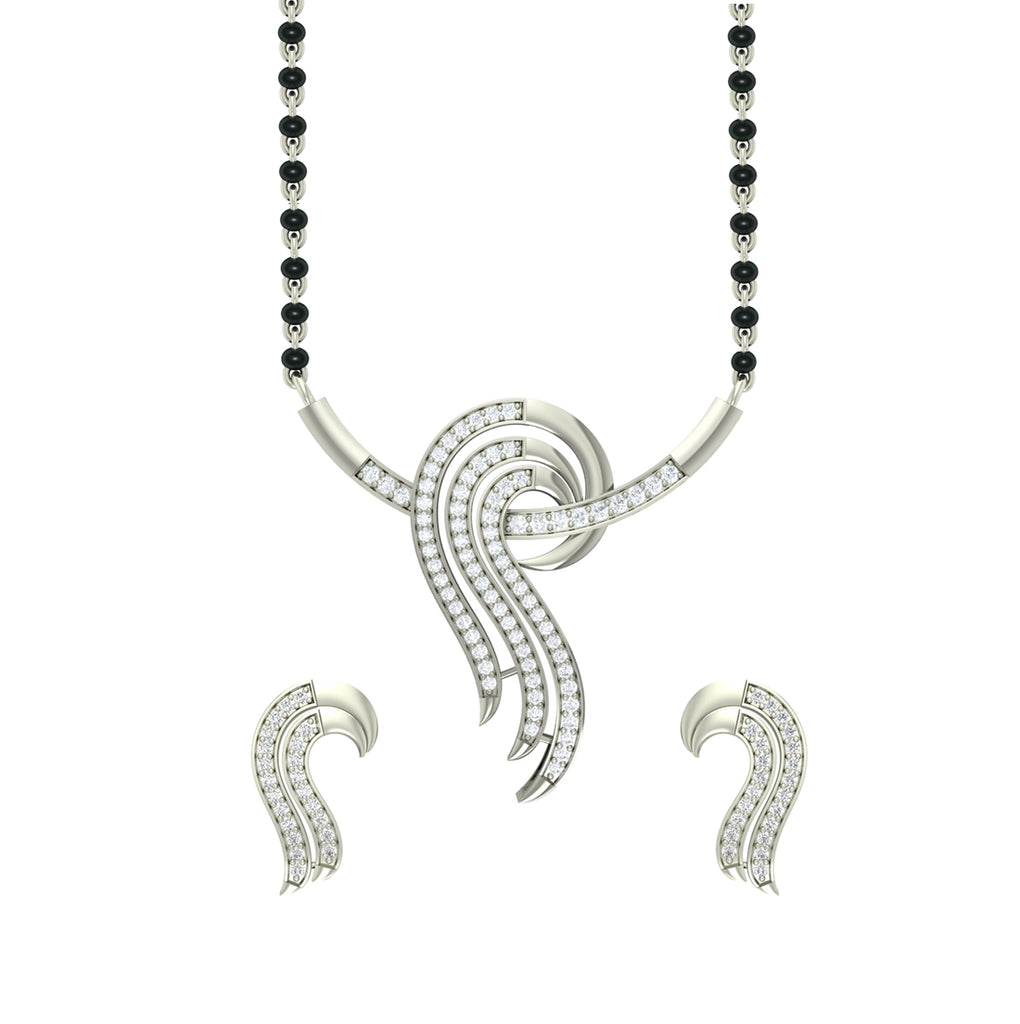 Silver Zoe Mangalsutra Jewellery Set
