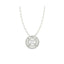 Silver Halo Pendant Chain Necklace