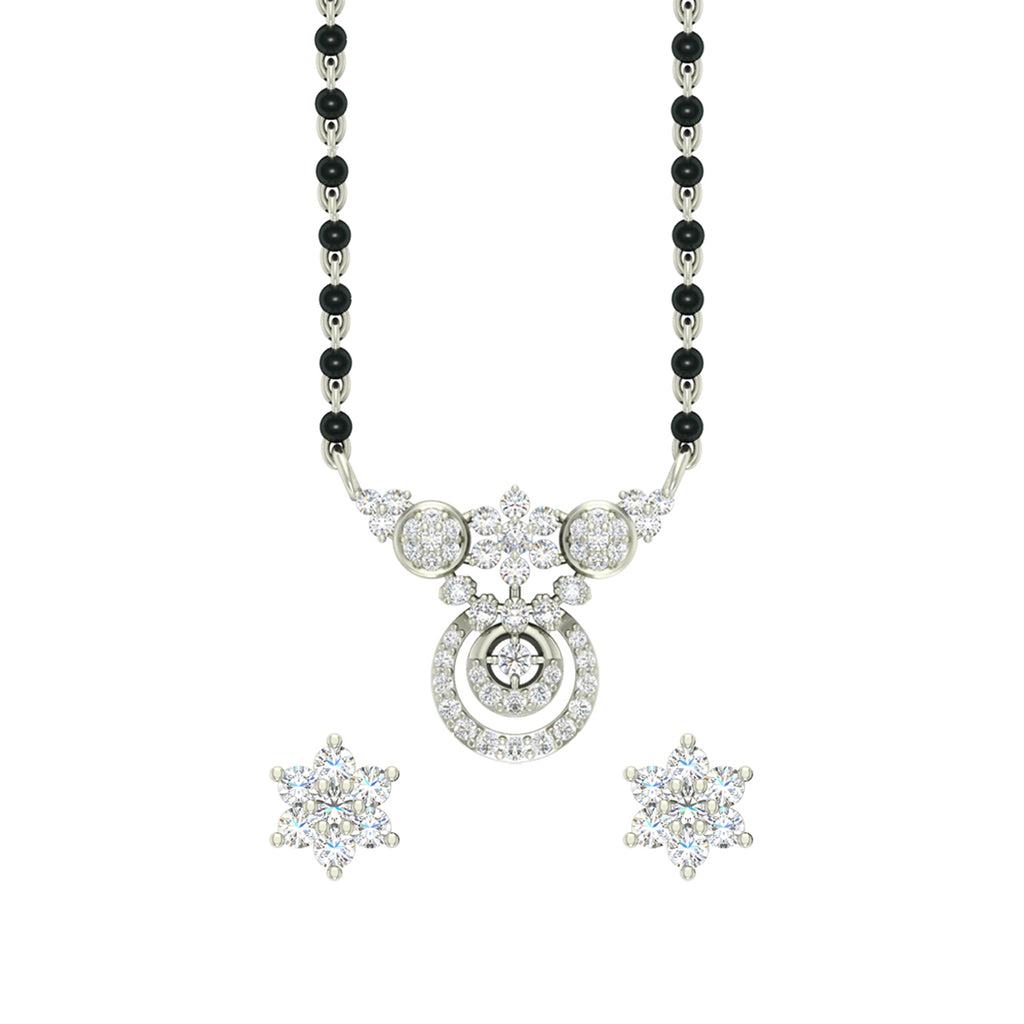 Silver Aria Mangalsutra Jewellery Set