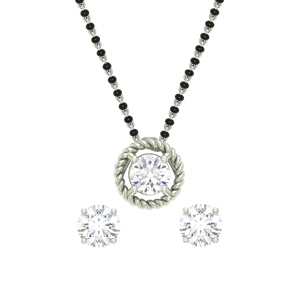 Silver Rope Mangalsutra Jewellery Set