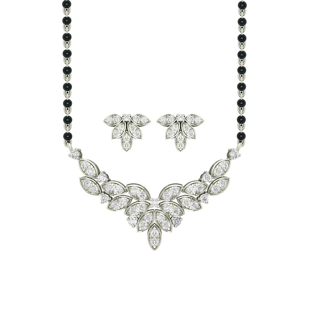 Silver Elsie Mangalsutra Jewellery Set