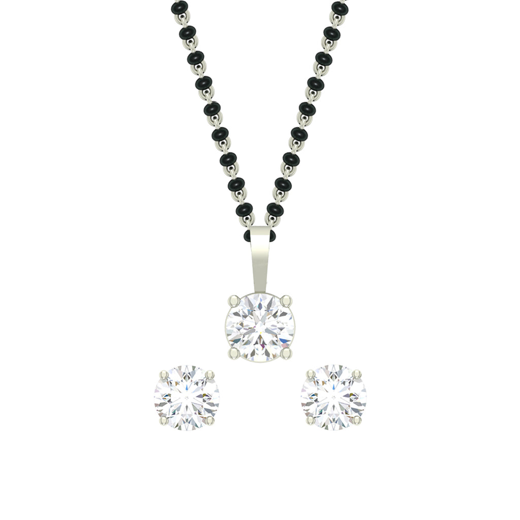 Silver Round Mangalsutra Jewellery Set