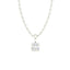 Silver Round Pendant Chain Necklace