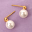 CLARA 925 Sterling Silver Pearl Ball Studs Earrings