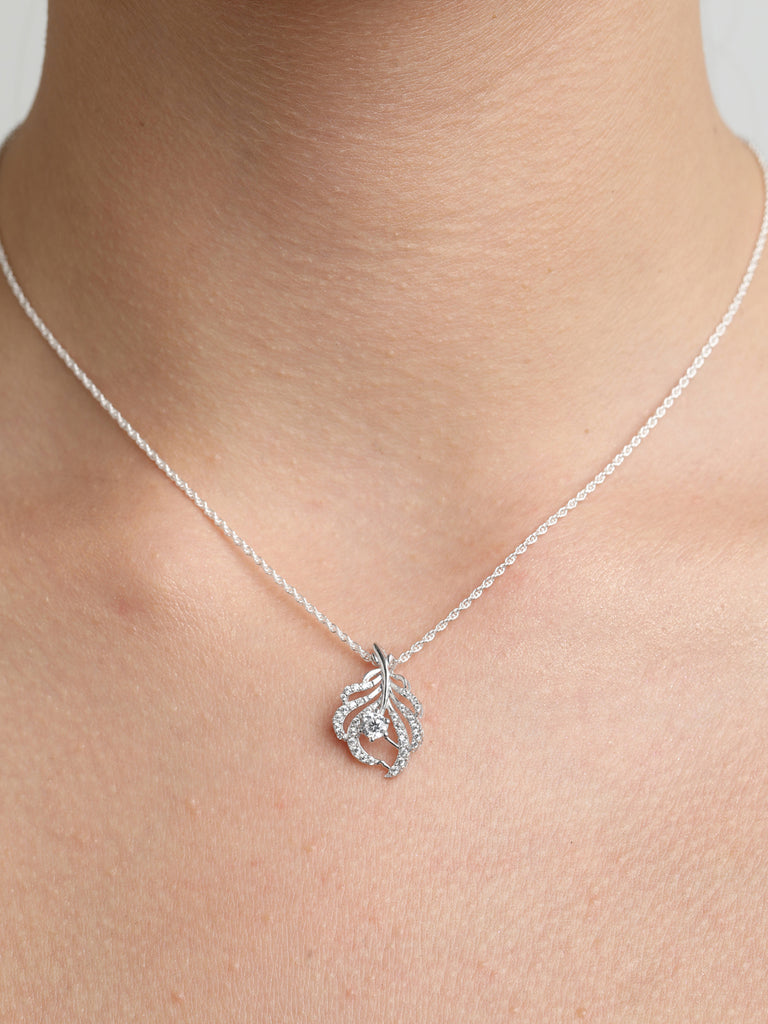 CLARA 925 Sterling Silver Nusa Pendant Chain Necklace