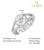 CLARA Pure 925 Sterling Silver Engagement Solitaire Finger Ring with Adjustable Band