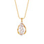 CLARA 925 Sterling Silver Petra Pendant Chain Necklace