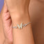 CLARA 925 Pure Silver Golden Butterfly Hand Bracelet