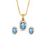 Silver Blue Jewellery Set