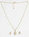 CLARA 925 Sterling Silver Petra Pendant Earring Chain Jewellery Set
