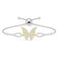CLARA 925 Pure Silver Golden Butterfly Hand Bracelet