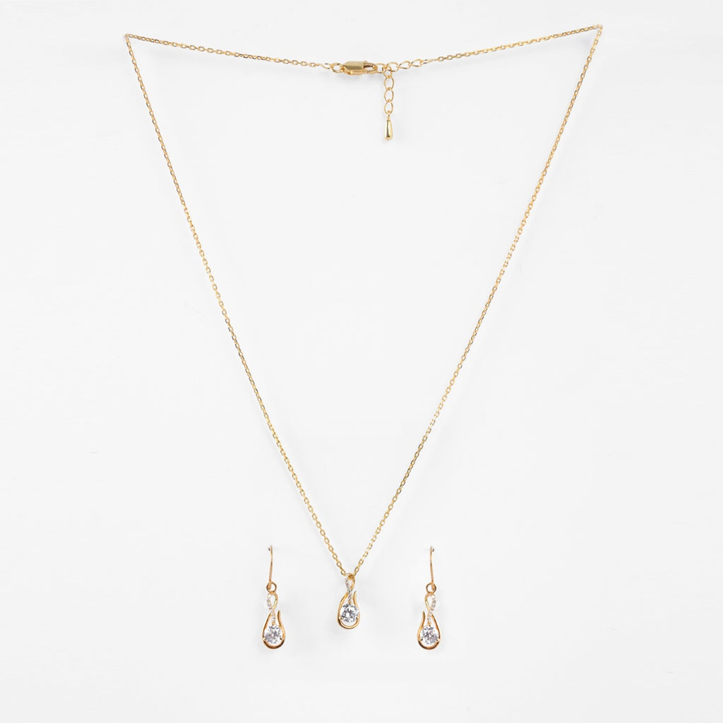 Silver Ceci Solitaire Jewellery Set