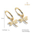 CLARA 925 Sterling Silver Butterfly Hoop Drop Earring Gold Plated Gift for Women & Girls