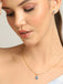 CLARA 925 Sterling Silver Blue Pendant Earring Chain Jewellery Set