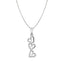 Silver 3 Heart Pendant Chain Necklace