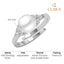 Silver Jiana Real Pearl Size Adjustable Ring