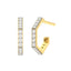 Silver Hexa Hoop and Huggies Earrings