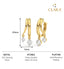 CLARA 925 Sterling Silver Drops Hoop Bali Earrings