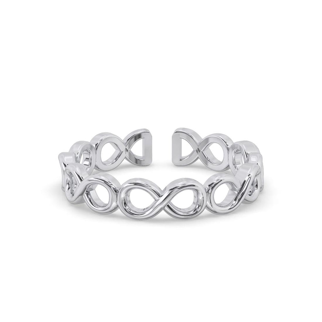 CLARA Pure 925 Sterling Silver Infinity Finger Ring