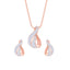 CLARA 925 Sterling Silver Agda Pendant Earring Chain Jewellery Set