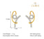 CLARA 925 Sterling Silver Zion Earrings with Screw Back