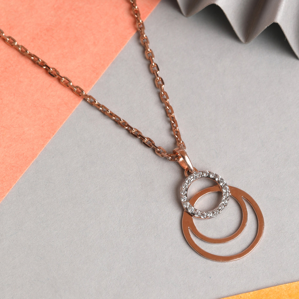 CLARA 925 Sterling Silver Irina Pendant Chain Necklace