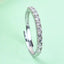 CLARA Pure 925 Sterling Silver Minimal Classic Finger Ring with Adjustable Band