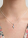 CLARA 925 Sterling Silver Princess Pendant Chain Necklace 