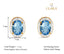 CLARA 925 Sterling Silver Blue Earrings with Screw Back