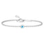 CLARA 925 Pure Silver Evil Eye Chain Bracelet