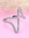 CLARA Pure 925 Sterling Silver Heart Beat Finger Ring with Adjustable Band 