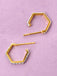 CLARA 925 Sterling Silver Hexa Hoop and Huggies Earrings